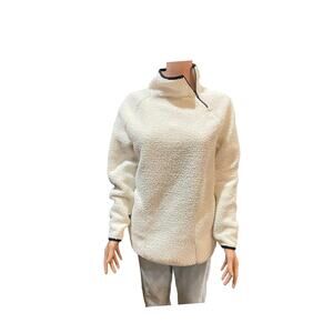 Lands End White fleece tunic Size X Small